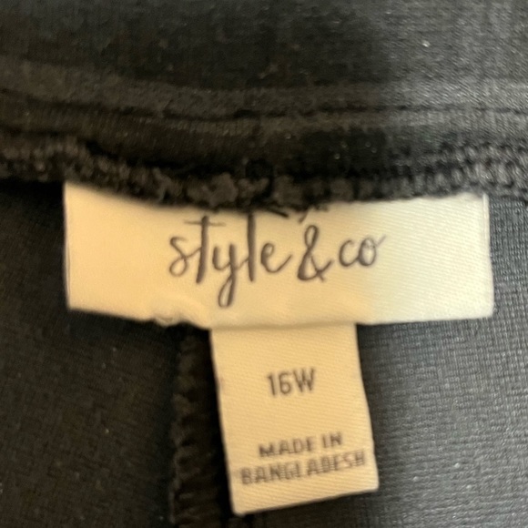 STYLE & CO. Dark and Light Grey Checkered Pants - Picture 6 of 9